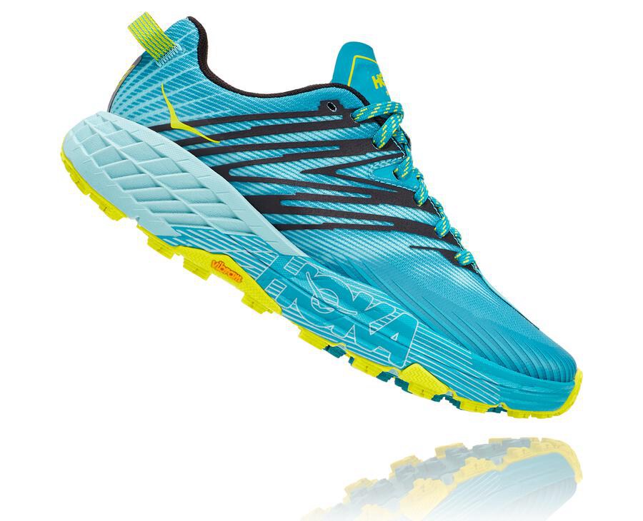 Hoka One One Trail Schoenen Dames - Speedgoat 4 - Turquoise - ON9850641